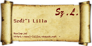 Szél Lilla névjegykártya