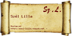Szél Lilla névjegykártya
